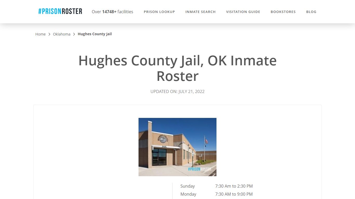 Hughes County Jail, OK Inmate Roster